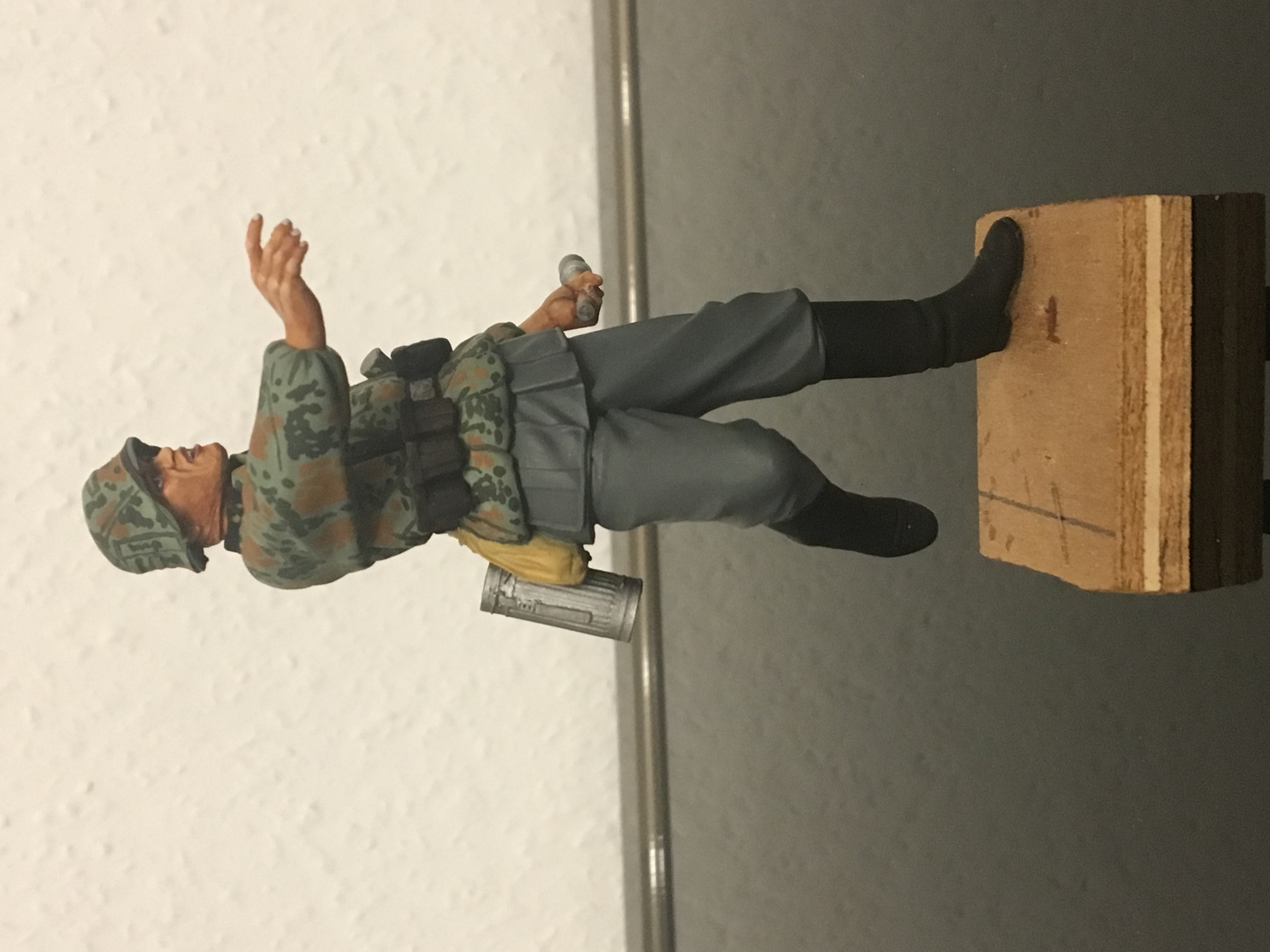 Bemalter Soldat Grenadier WW2 Ma stab 1 16 Von Verlinden 2447 RC Panzer