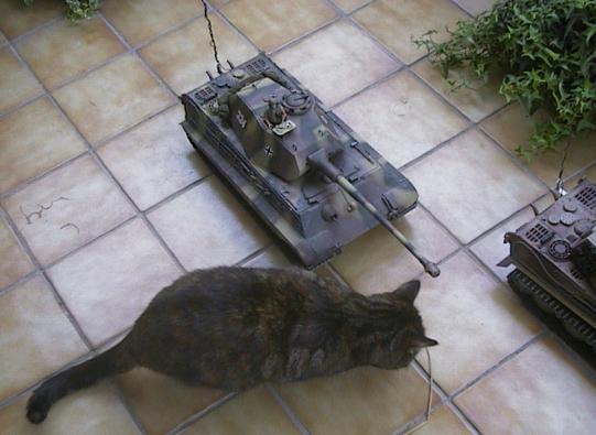 Tiger B - Porscheturm mit Stubentiger. Airbrush?