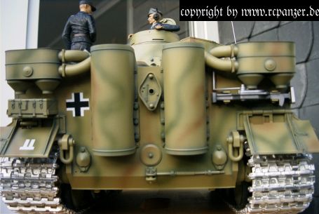 Tiger I Ausf. E von Tamiya - Maßstab 1/16 - Panzer VI, Sd.Kfz.181 - Detail Heckansicht